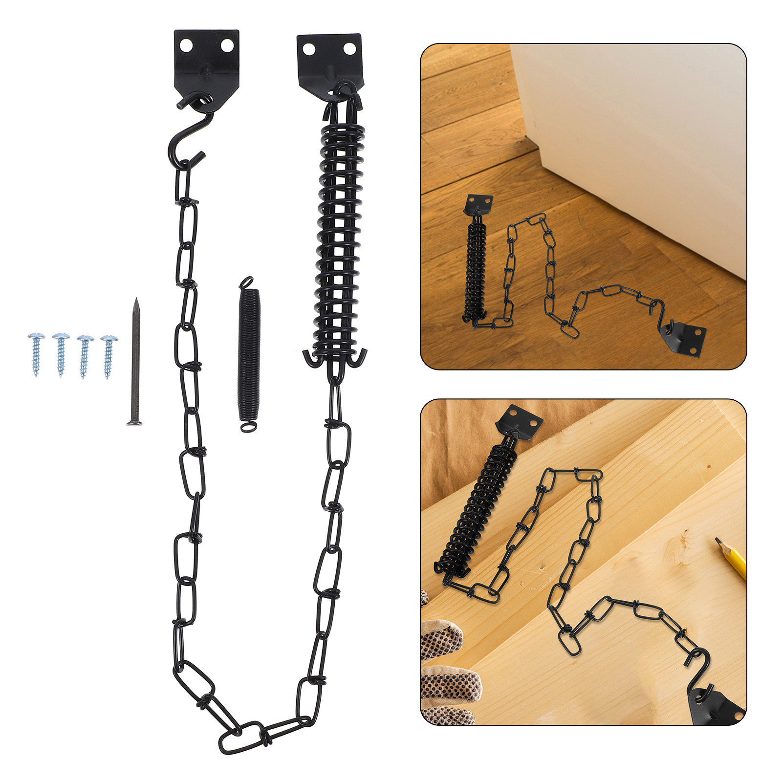 Security Chain Door - 2er-Set robuste winddichte Ketten-Türverriegelung im amerikanischen