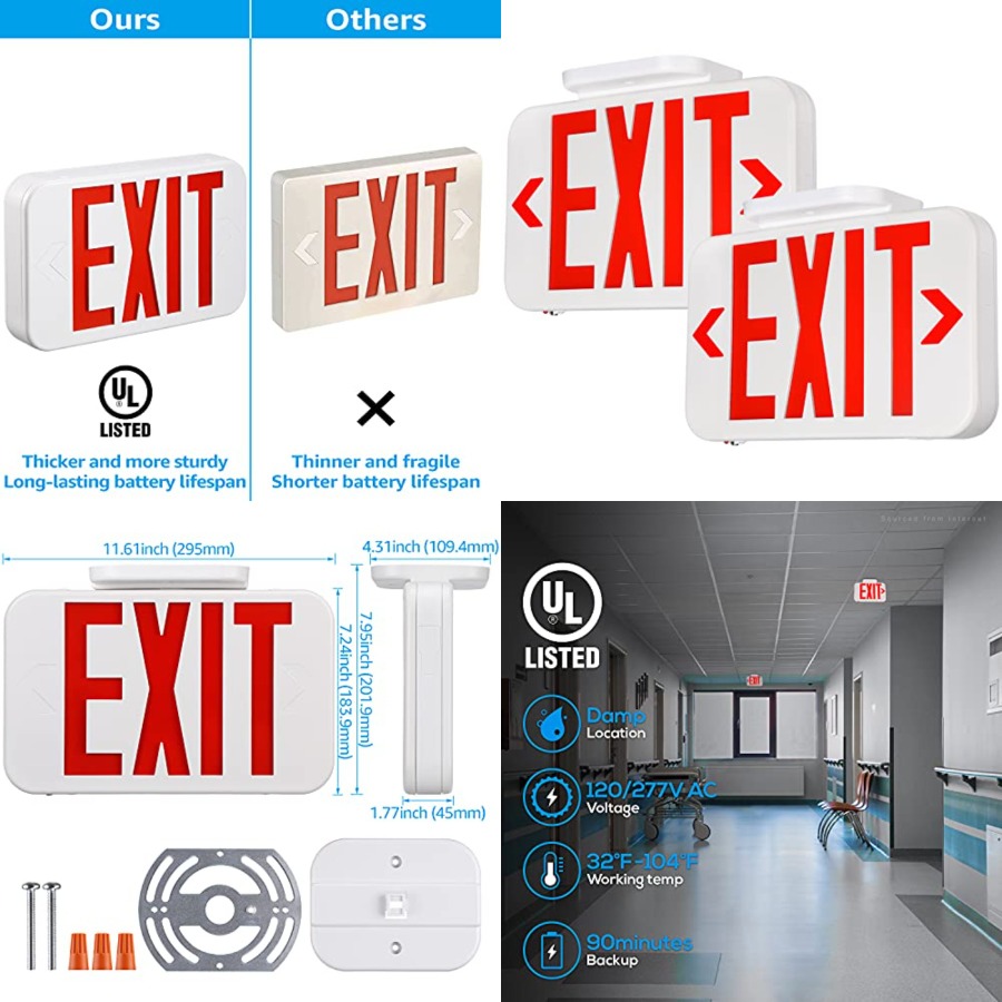 LED-Notausgangsschild, Notausg – Emergency Exit Sign Bewertung und Preis
