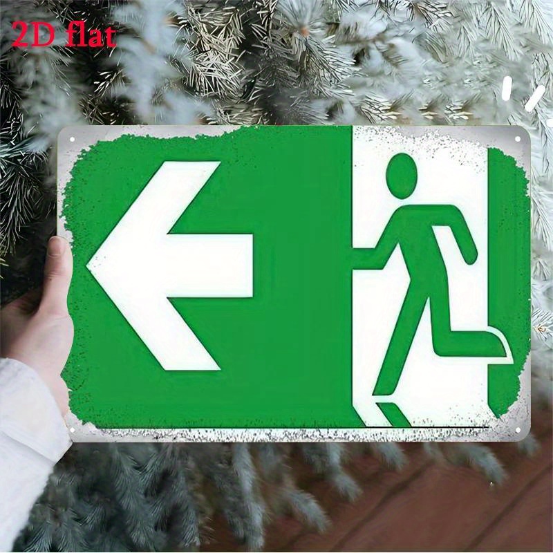 Metall-Notausgangsschild - Grü – Emergency Exit Sign Bewertung und Preis
